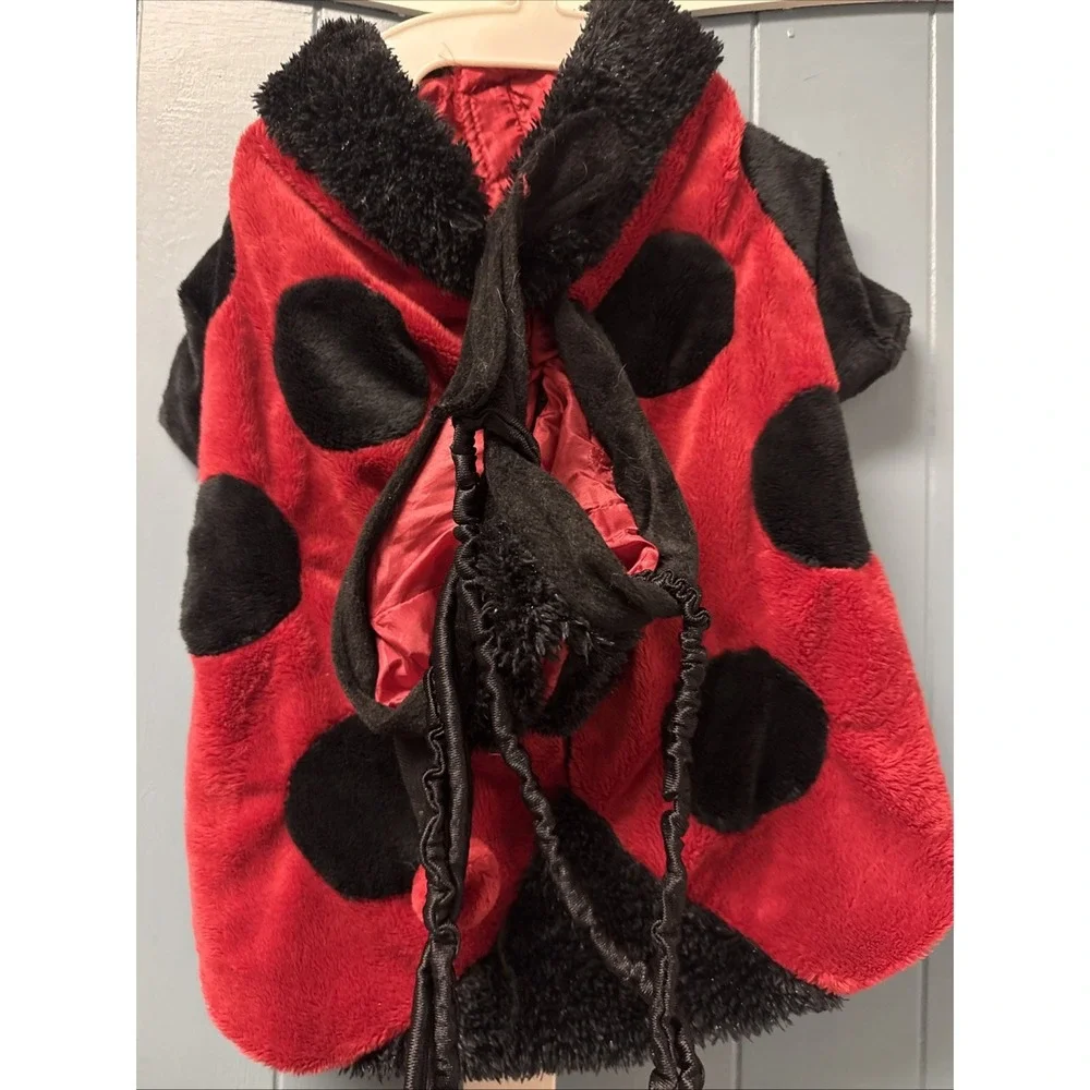 Target Collection Ladybug Black Red Costume Dog‎ Size L Large EUC